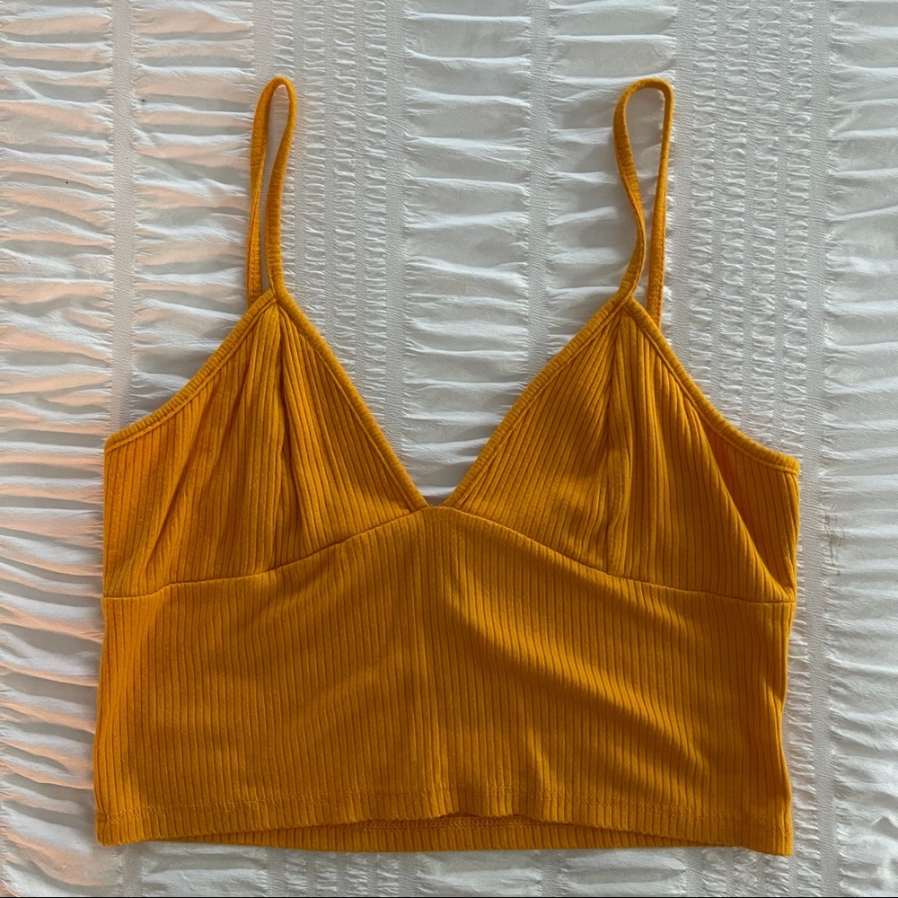 Emma and Sam Ribbed Cropped Tank Top